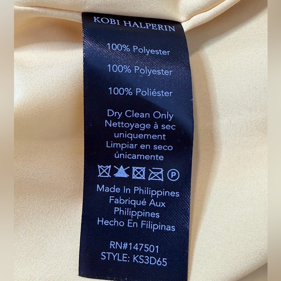 NWT! KOBI HALPERIN Custard Scottie Belted Tiered Midi Dress. Size Large. - Picture 12 of 14
